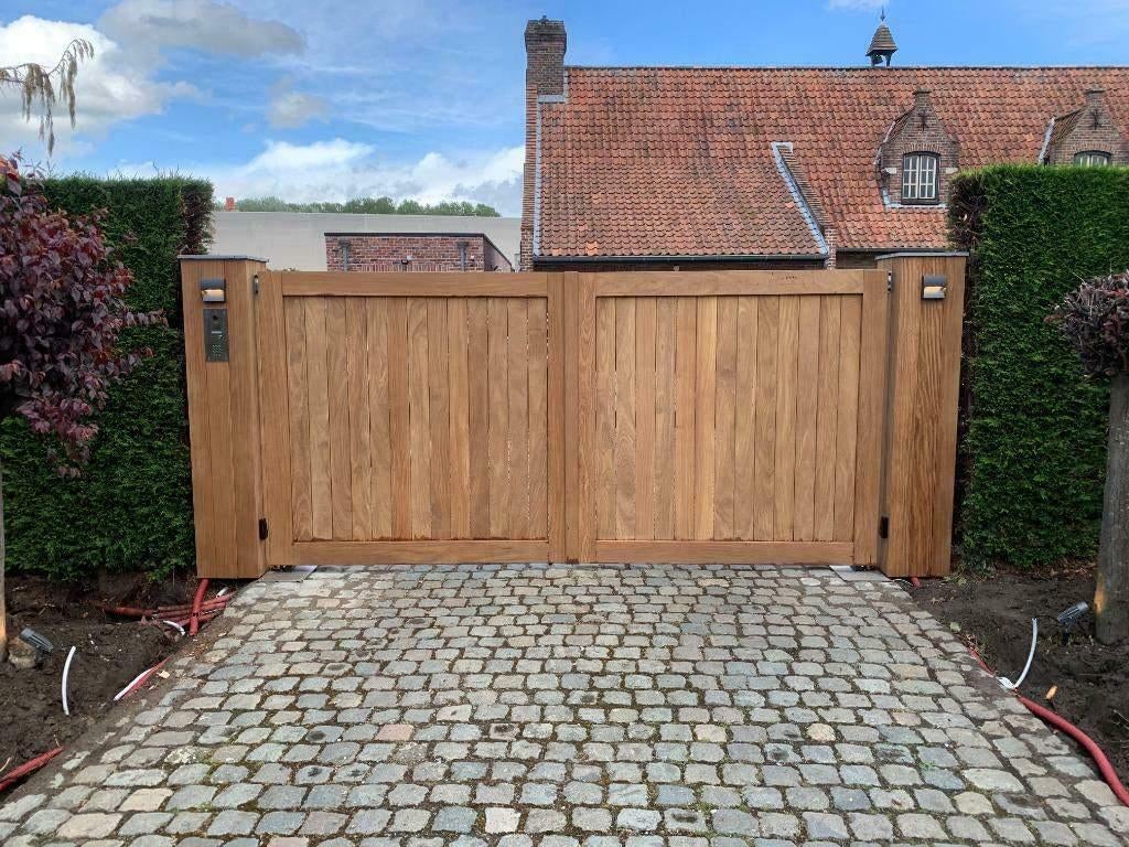 Houten tuinpoort, Enlèvement ou Envoi, Neuf, Bois, Portail battant