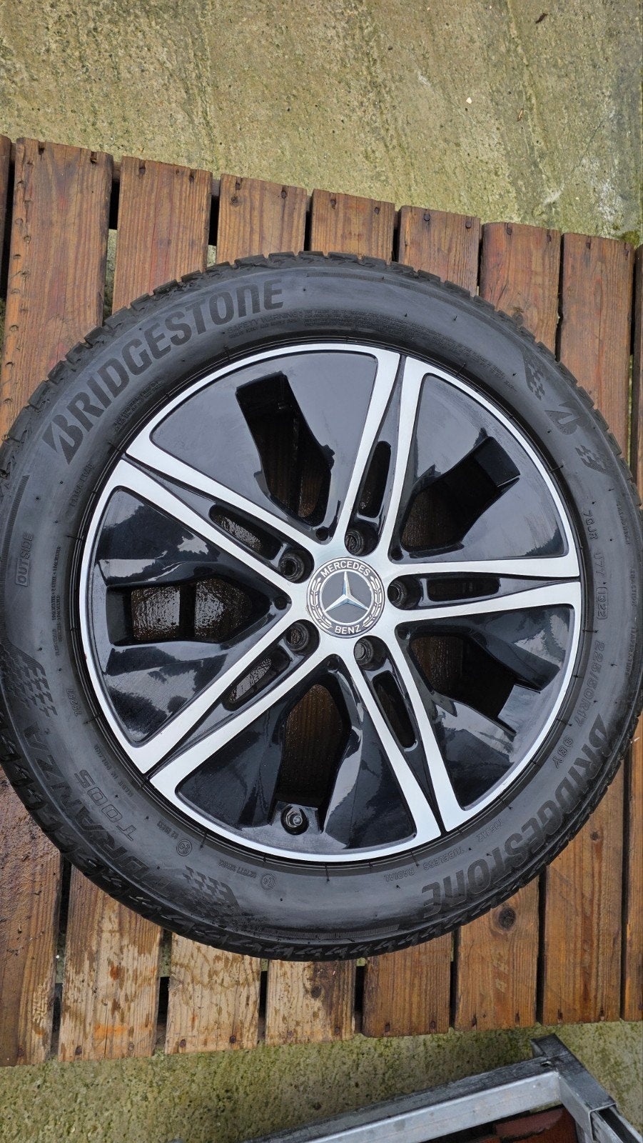 Mercedes 4 velgen 225/50R17, Ophalen, Velg(en)