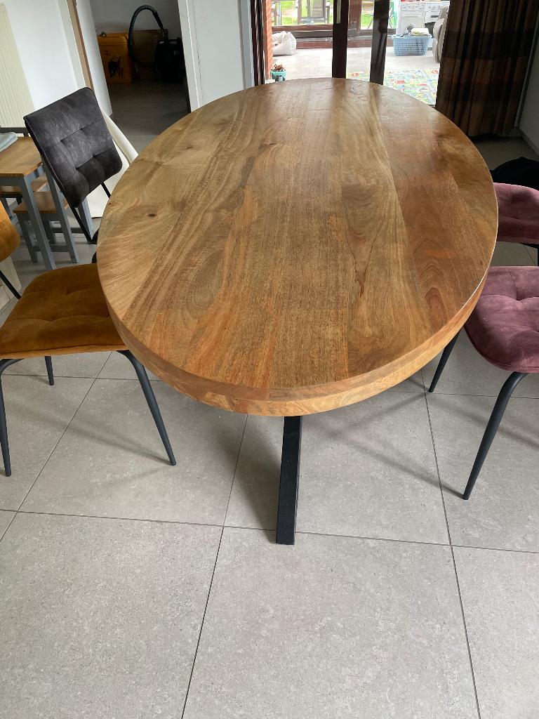 Tafel, Ophalen, Eikenhout, 200 cm of meer, Zo goed als nieuw