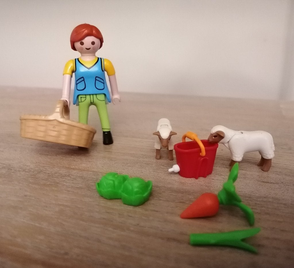 Playmobil 4765 Boerin met schapen, Comme neuf, Kit complet, Figurines, Envoi