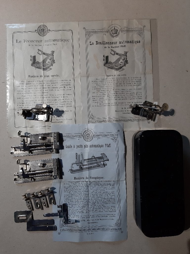 Voeten Greist voor Pfaff of Singer, doosje - vintage, Ophalen of Verzenden, Zo goed als nieuw, Naaimachine, Pfaff