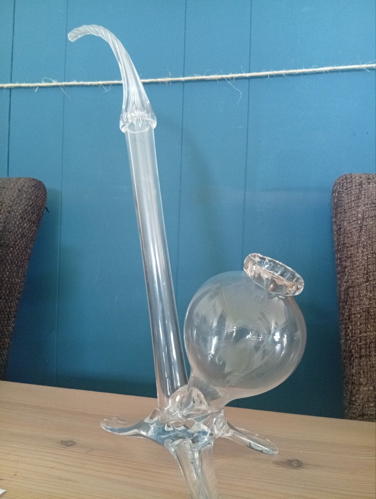 Vintage glazen cognacpijp 41 cm – vermoedelijk jaren 60/70, Enlèvement