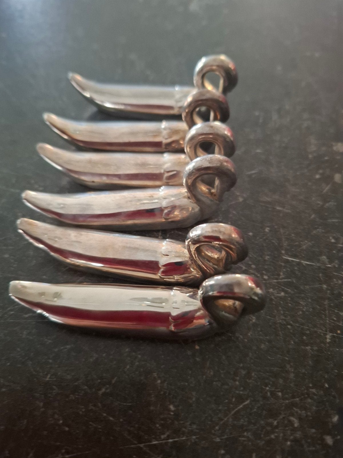 lot de porte couteaux métal argenté, Enlèvement, Argent