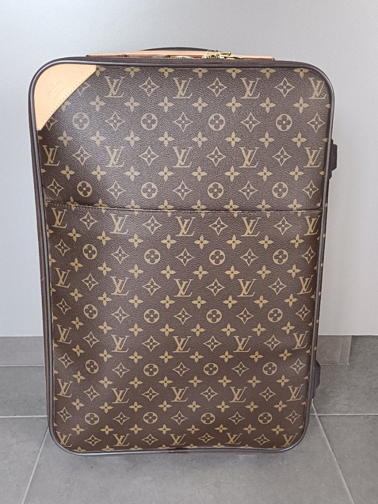 Reiskoffer, Ophalen, 50 tot 60 cm, Leer, Zo goed als nieuw