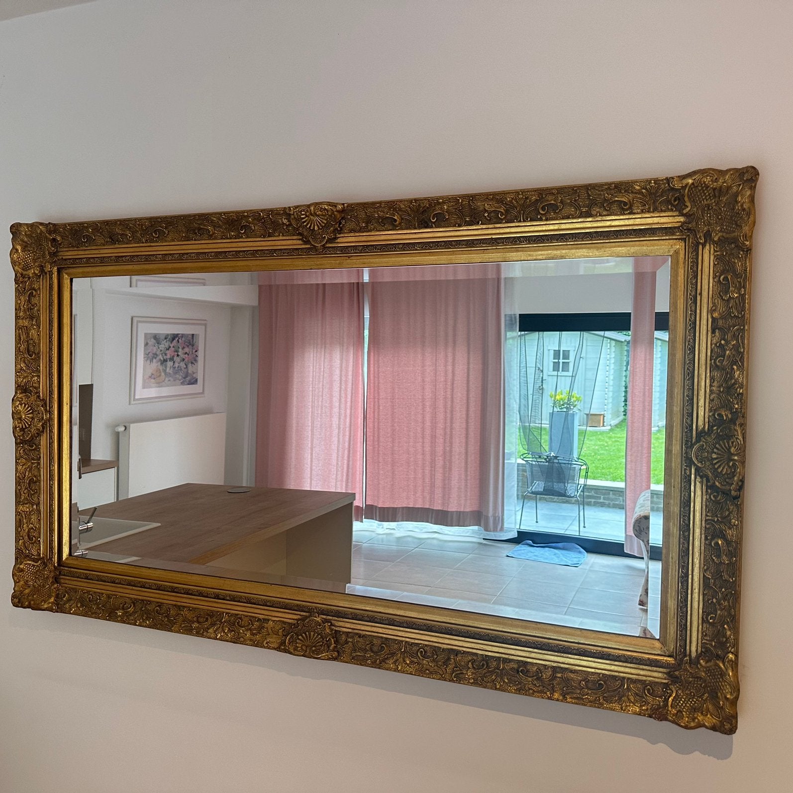 Klassieke oude spiegel, Huis en Inrichting, Woonaccessoires | Spiegels, Ophalen, 125 cm of meer, Zo goed als nieuw, Minder dan 100 cm