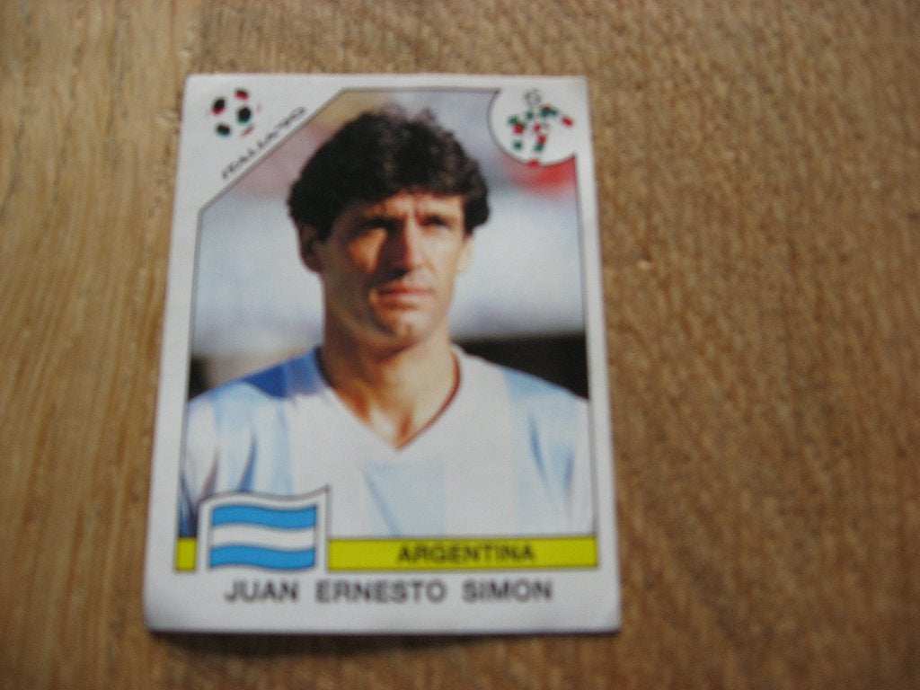Autocollant Panini Italie Coupe du monde 90 J E Simon Argent, Collections, Enlèvement ou Envoi, Neuf, Affiche, Image ou Autocollant