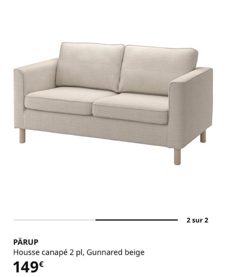 IKEA housse canape parup gunnared beige, Huis en Inrichting, Ophalen, Nieuw