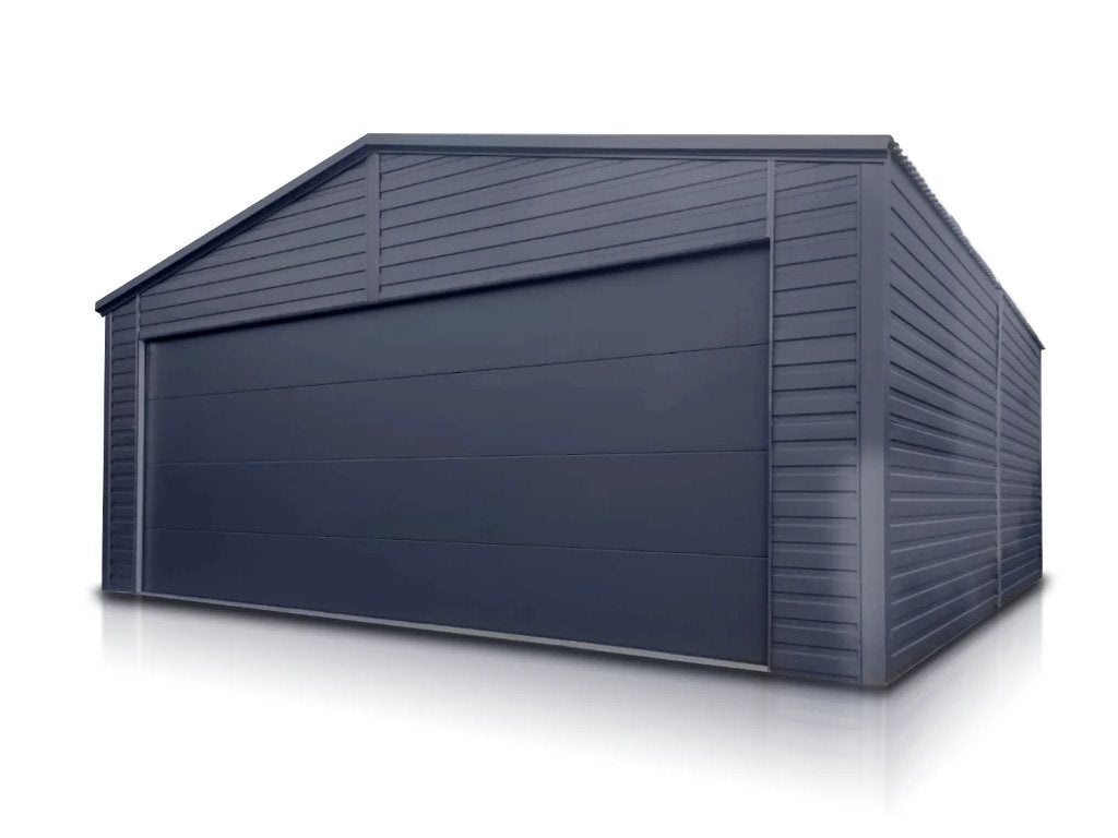 Garage en tôle simple 65.8 m Double pente Graphite