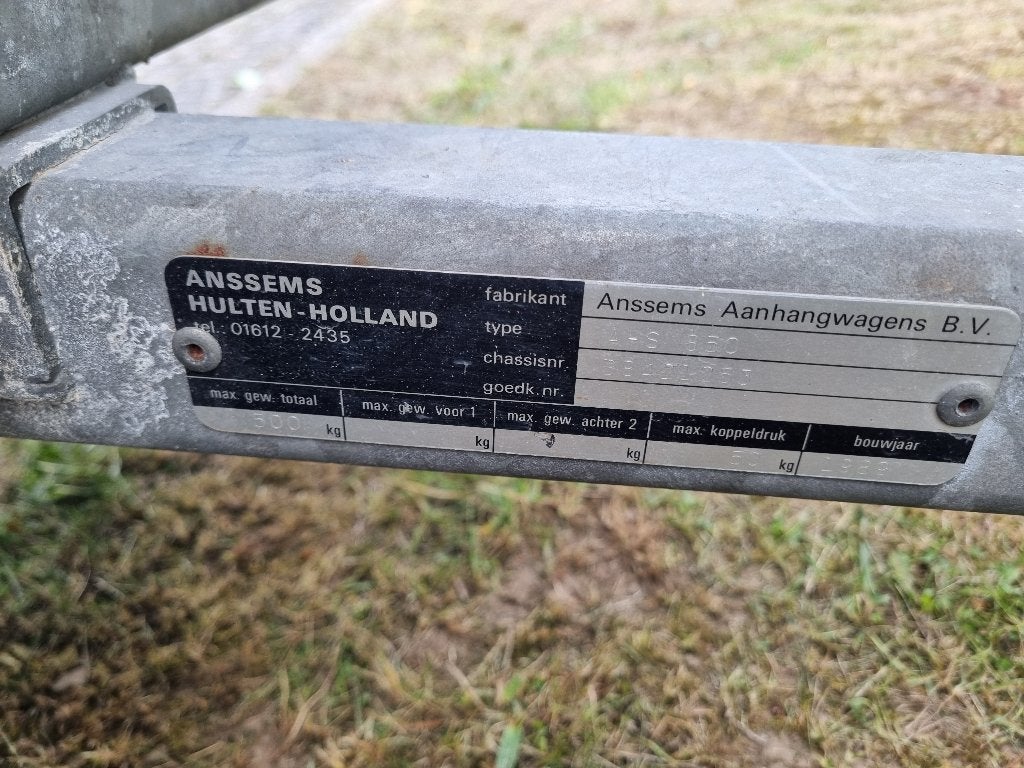 Remorque Anssems, Autos : Divers, Remorques, Enlèvement