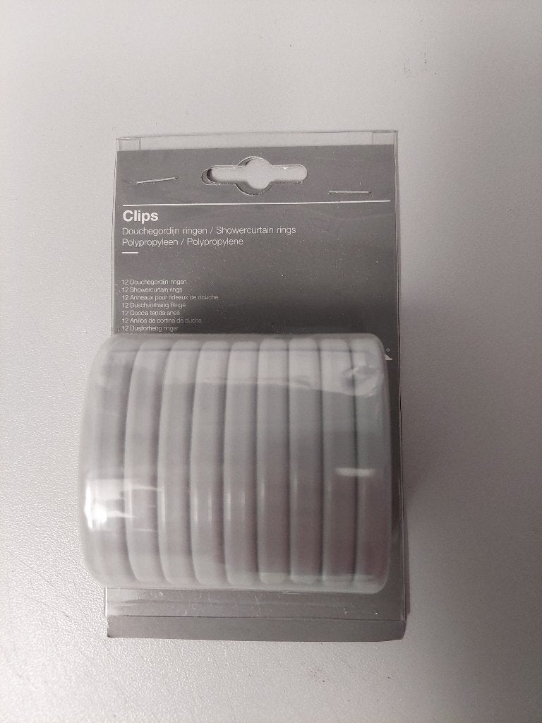 12 anneaux pour rideaux de douche, Enlèvement, Neuf, Gris, Autres types