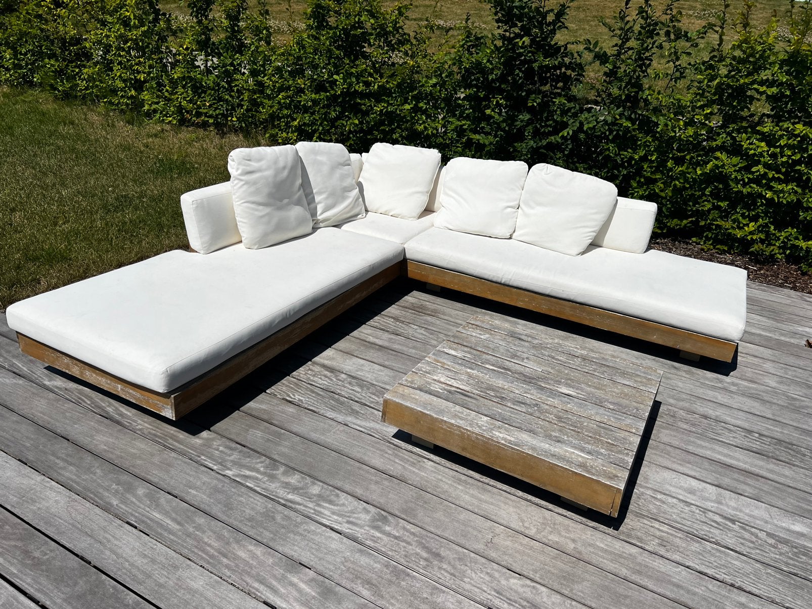 Maison du Monde loungeset en hoes, Tuin en Terras, Ophalen, Gebruikt, 6 zitplaatsen, Bank