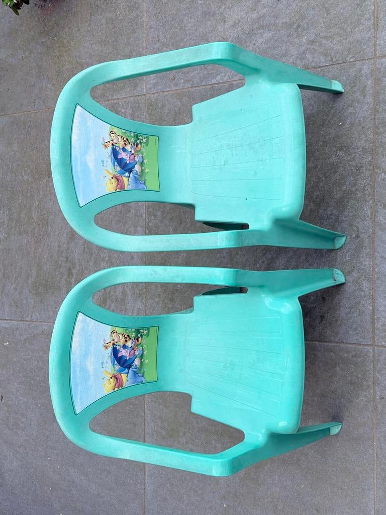 Tuinstoeltjes kinderen Winnie the pooh, Tuin en Terras, Ophalen, Gebruikt, Kunststof, Stapelbaar