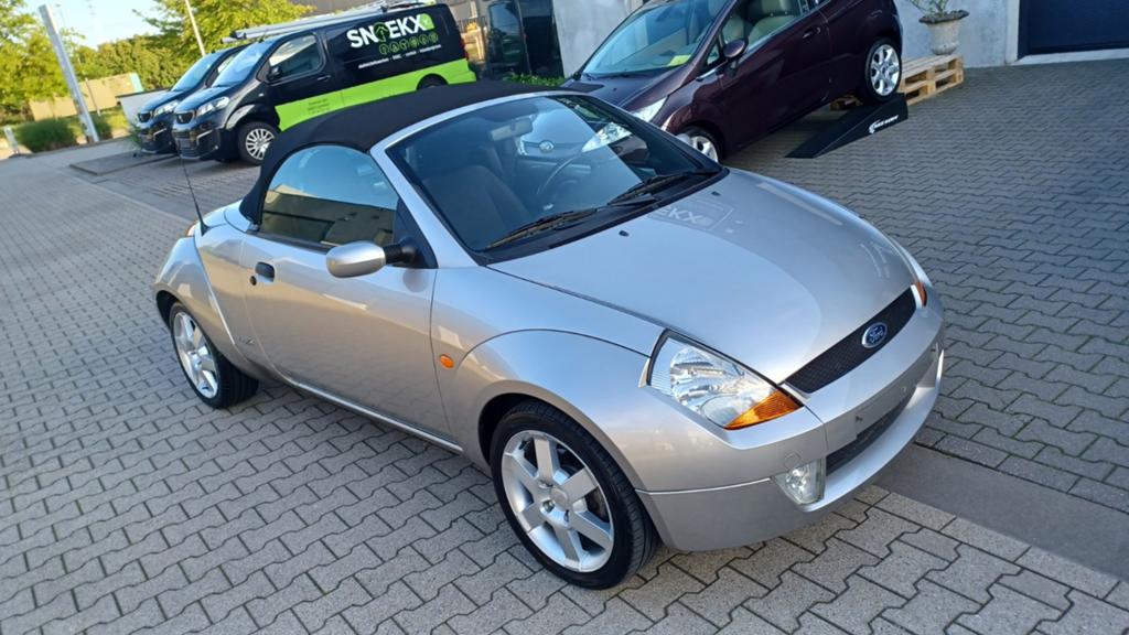 Ford Street Ka, Auto's, Ford, Bedrijf, Te koop, Benzine, Cabriolet, 2 deurs, Handgeschakeld, Zilver of Grijs, Zwart, Stof, Voorwielaandrijving