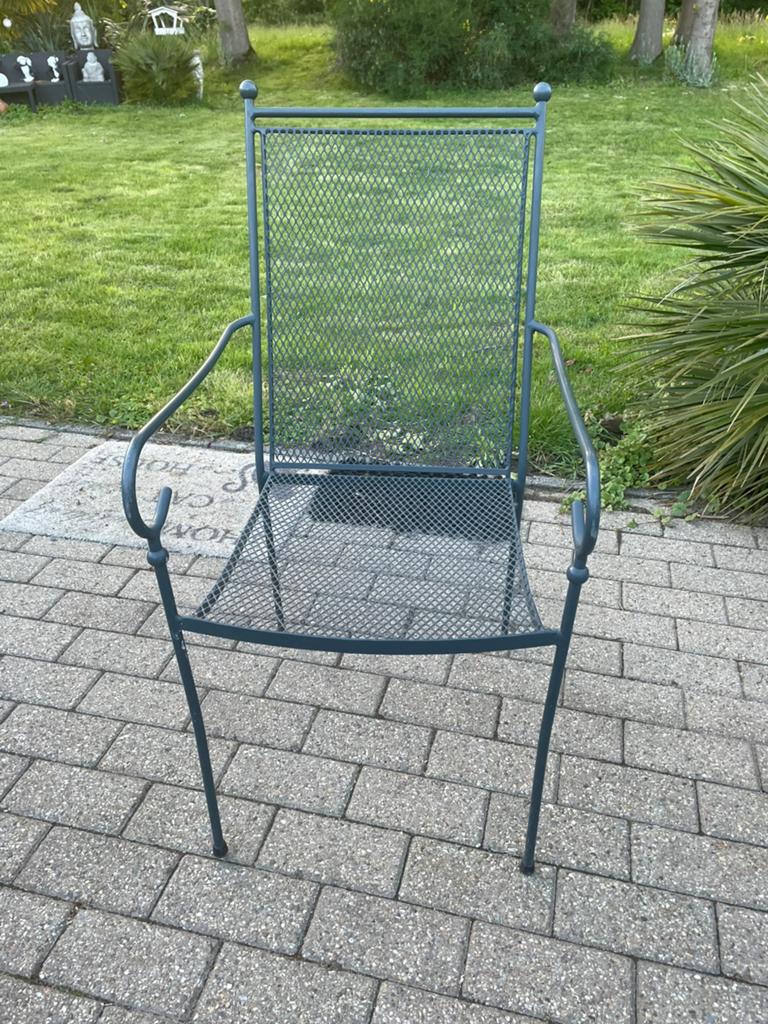 6 metalen tuinstoelen / terrasstoelen – zeer mooie staat, Ophalen, Zo goed als nieuw, Metaal, Stapelbaar