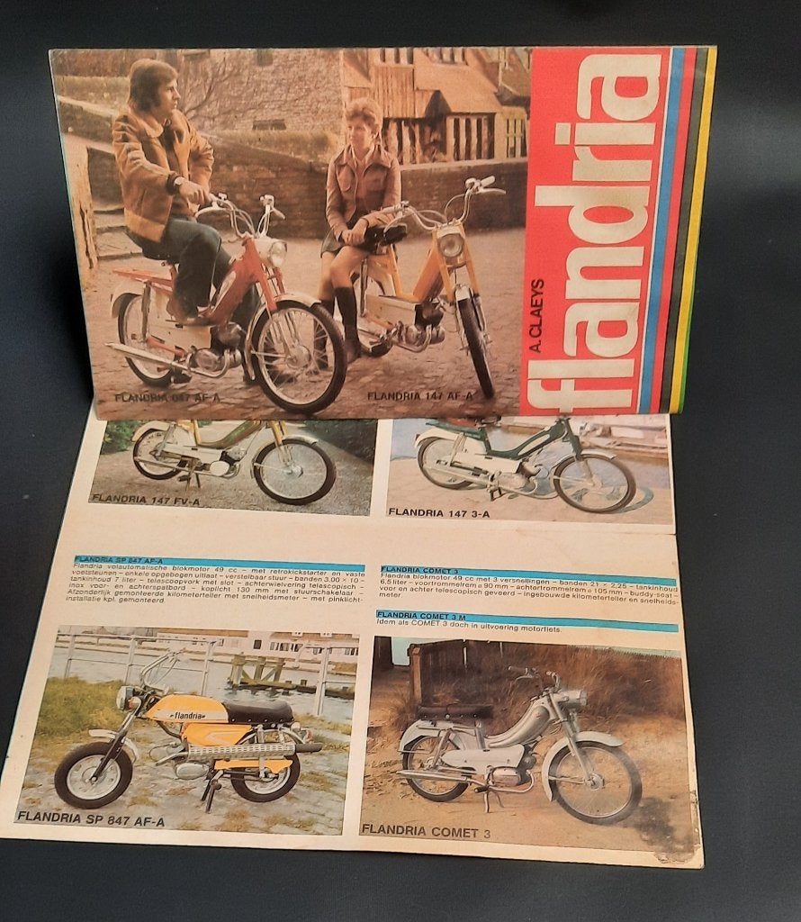 Flandria bromfiets folder, Fietsen en Brommers, Handleidingen en Instructieboekjes, Ophalen of Verzenden, Gebruikt
