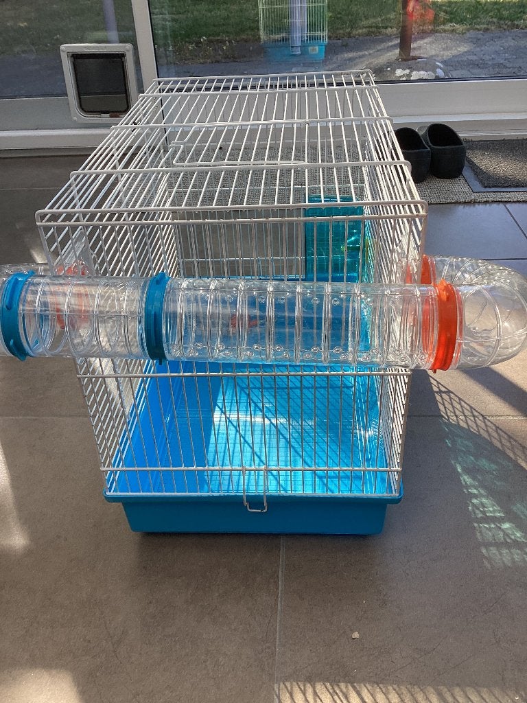 Kooi voor  hamsters en knaagdieren met accessoires en tunnel, Dieren en Toebehoren, Kooi, Minder dan 75 cm, Muis, Ophalen