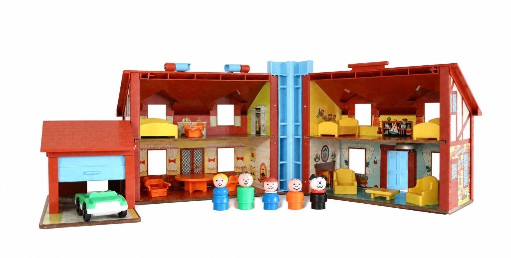 Vintage Fisher-Price Little People Tudor Huis (model #952), Ophalen of Verzenden, Gebruikt