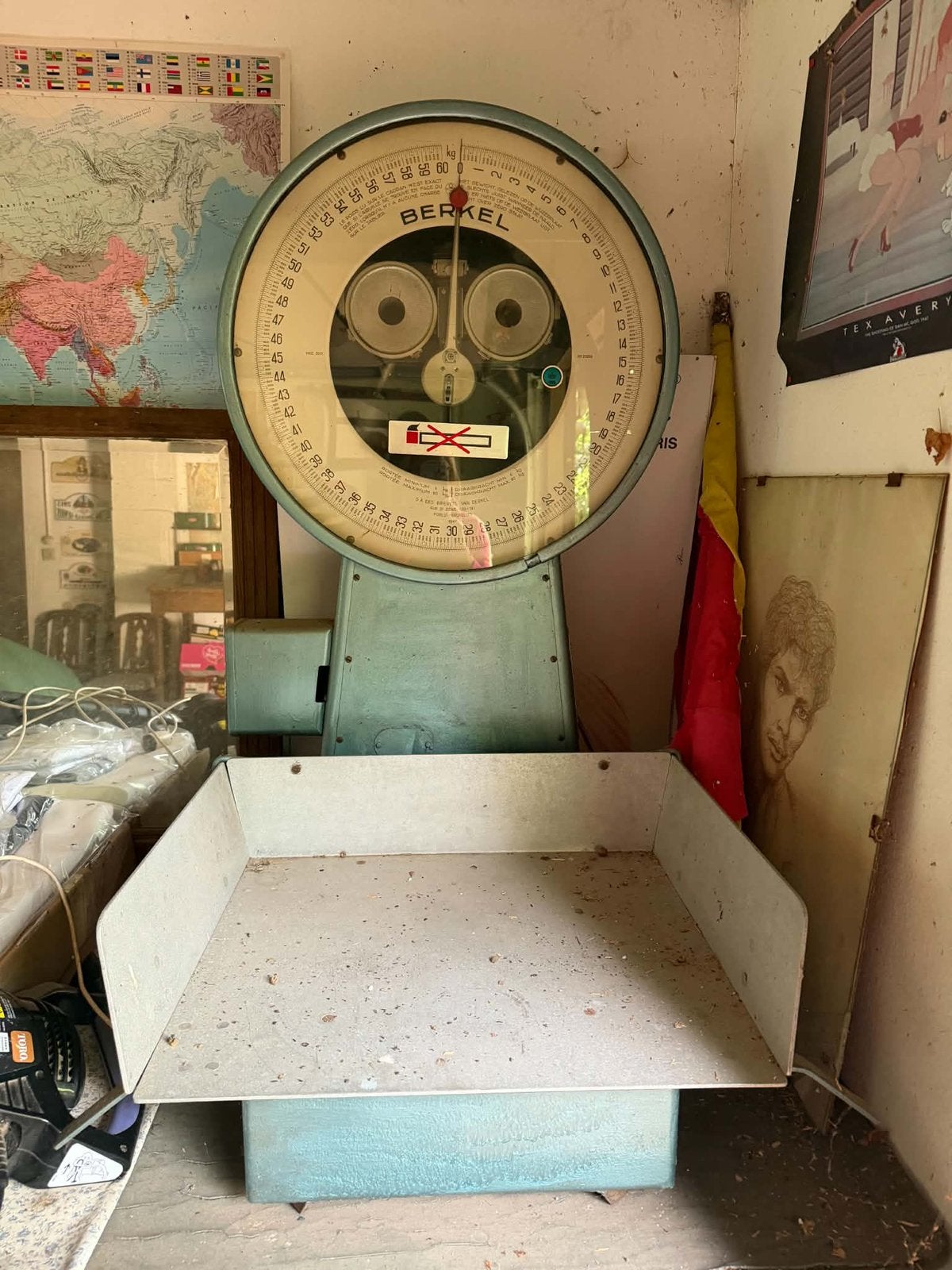 Ancienne balance, Berkel 60 kg parfaitement équilibrée, Elektronische apparatuur, Ophalen, Gebruikt, 1 tot 500 gram