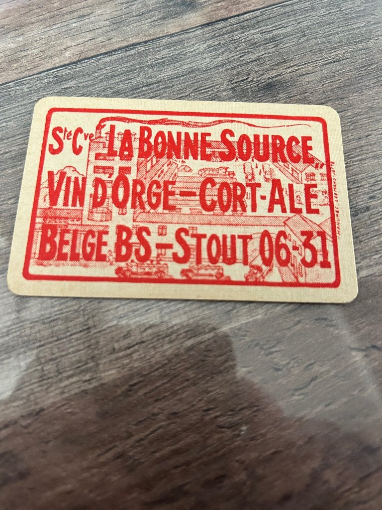 1speelkaart brouwerij la Bonne source verlain sur sambre, Ophalen of Verzenden, Nieuw, Speelkaart(en)