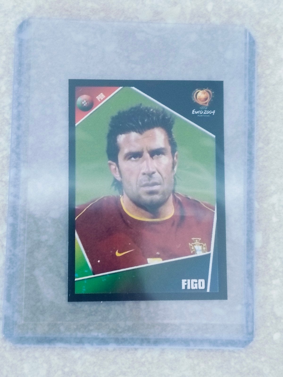 Panini sticker Euro 2004 Figo Portugal, Enlèvement ou Envoi, Autocollant