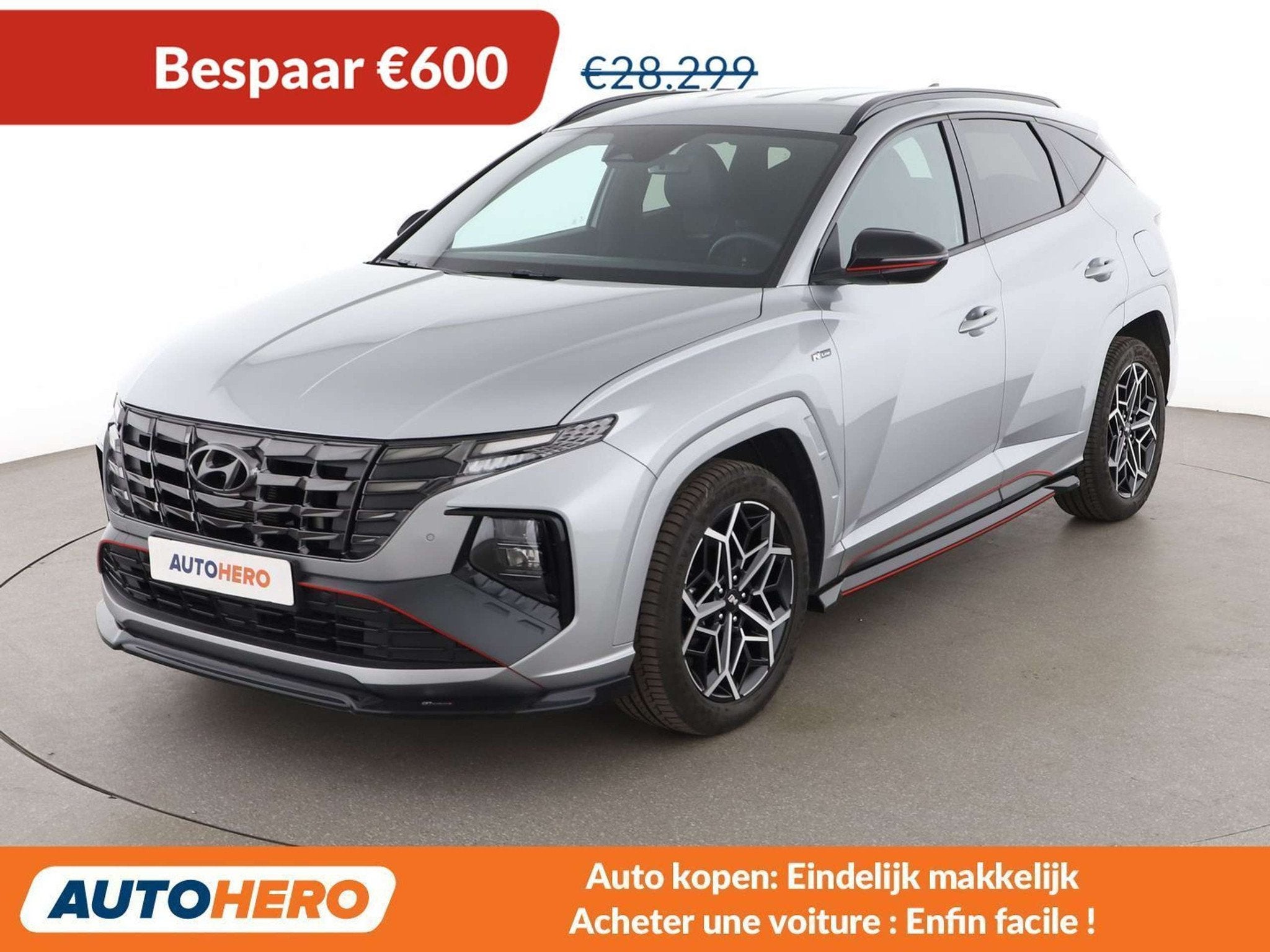 Hyundai Tucson 1.6 T-GDI Mild-Hybrid N Line 2WD, Argent ou Gris, Alcantara, Noir, 5 portes