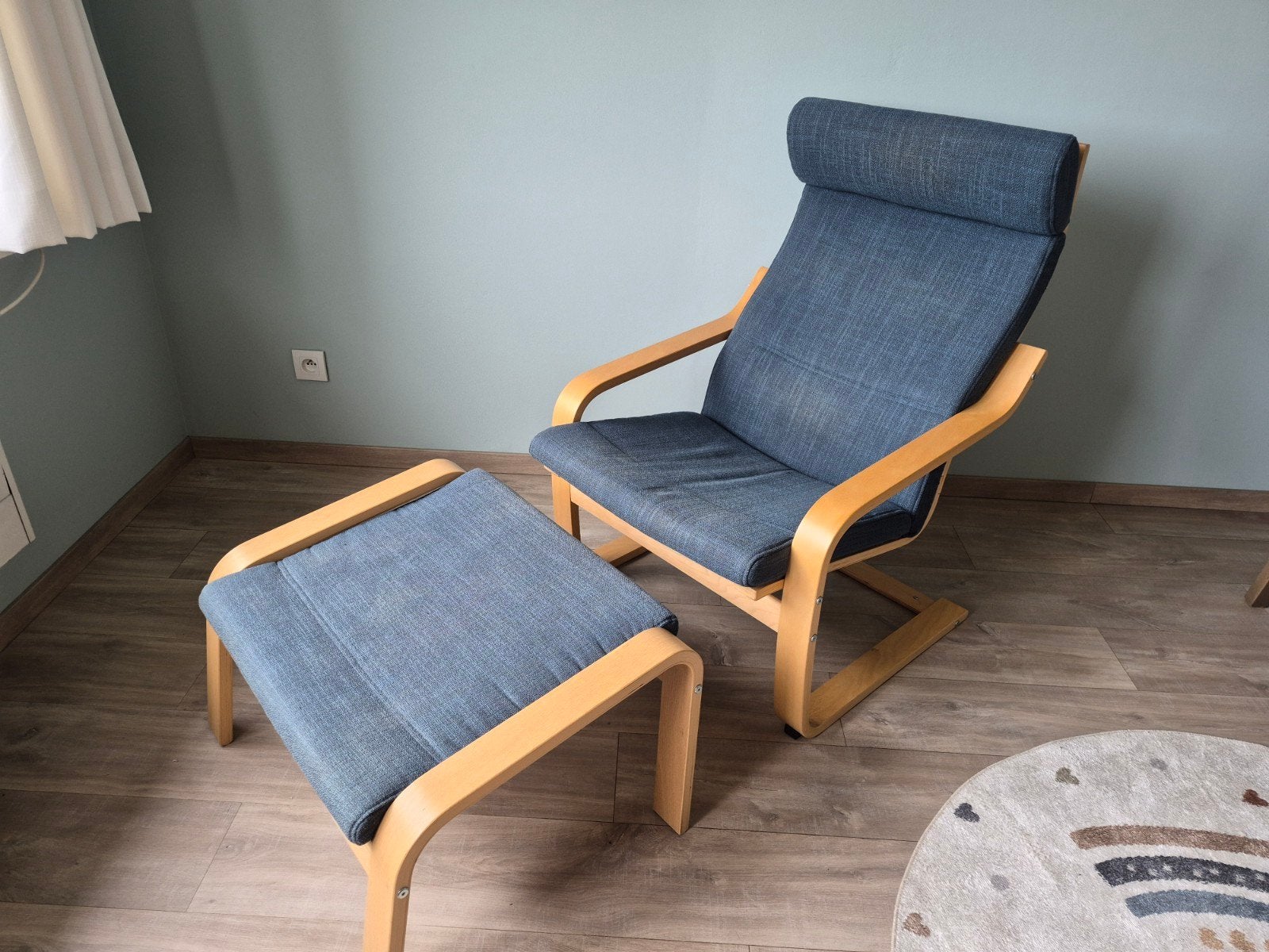 Fauteuil met voetenbankAfmetingen: 6, Huis en Inrichting, Ophalen, Zo goed als nieuw, 75 tot 100 cm, 50 tot 75 cm