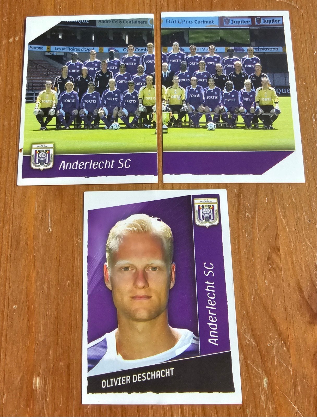 Panini Football 2007 3 SC Anderlecht Stickers Voetbal!, Ophalen of Verzenden, Zo goed als nieuw, Meerdere stickers