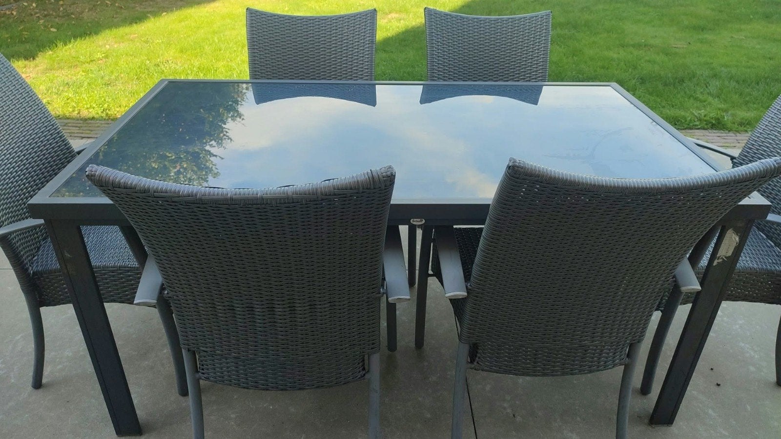 terrastafel met 6 stoelen, Tuin en Terras, Ophalen