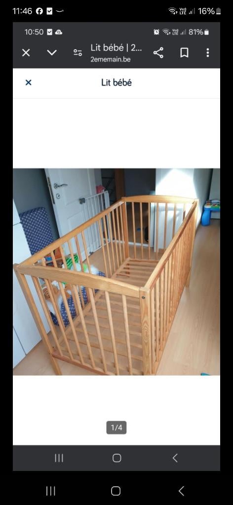 Lit enfant parfait etat, Enlèvement, Comme neuf