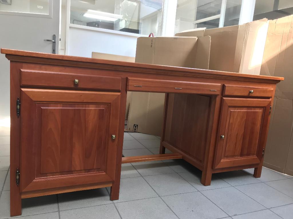 Bureau, Huis en Inrichting, Bureaus, Ophalen, Met lades, 190 cm, Hout