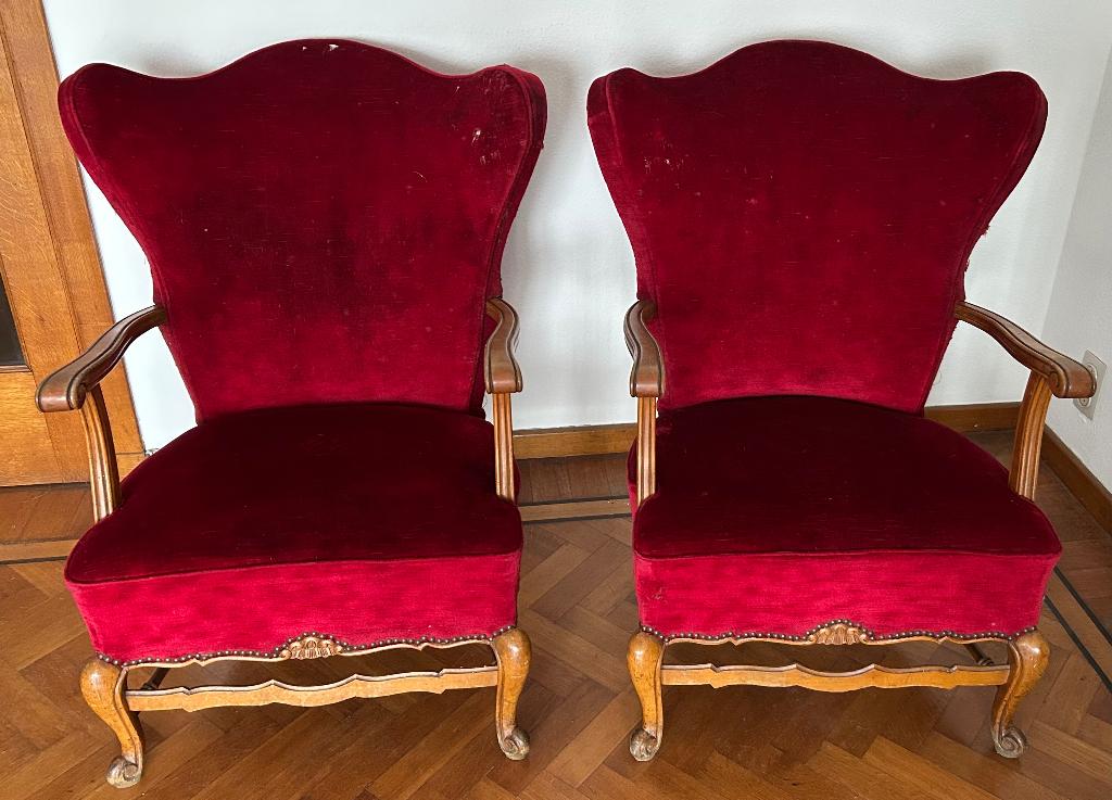 2 fauteuils ancien, Huis en Inrichting, Fauteuils, Ophalen, Overige materialen, Gebruikt, Minder dan 75 cm