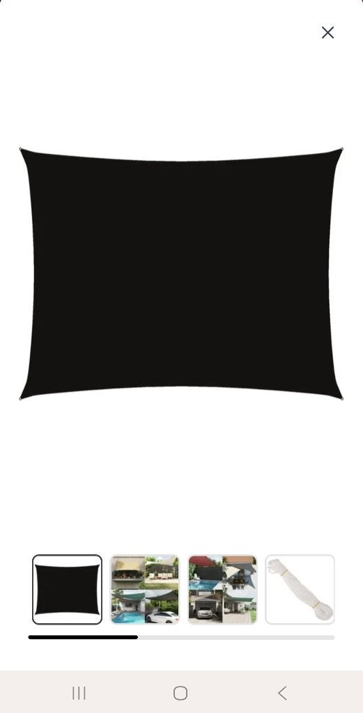 Schaduwdoek zwart, Tuin en Terras, Schaduwdoeken, Ophalen, Nieuw