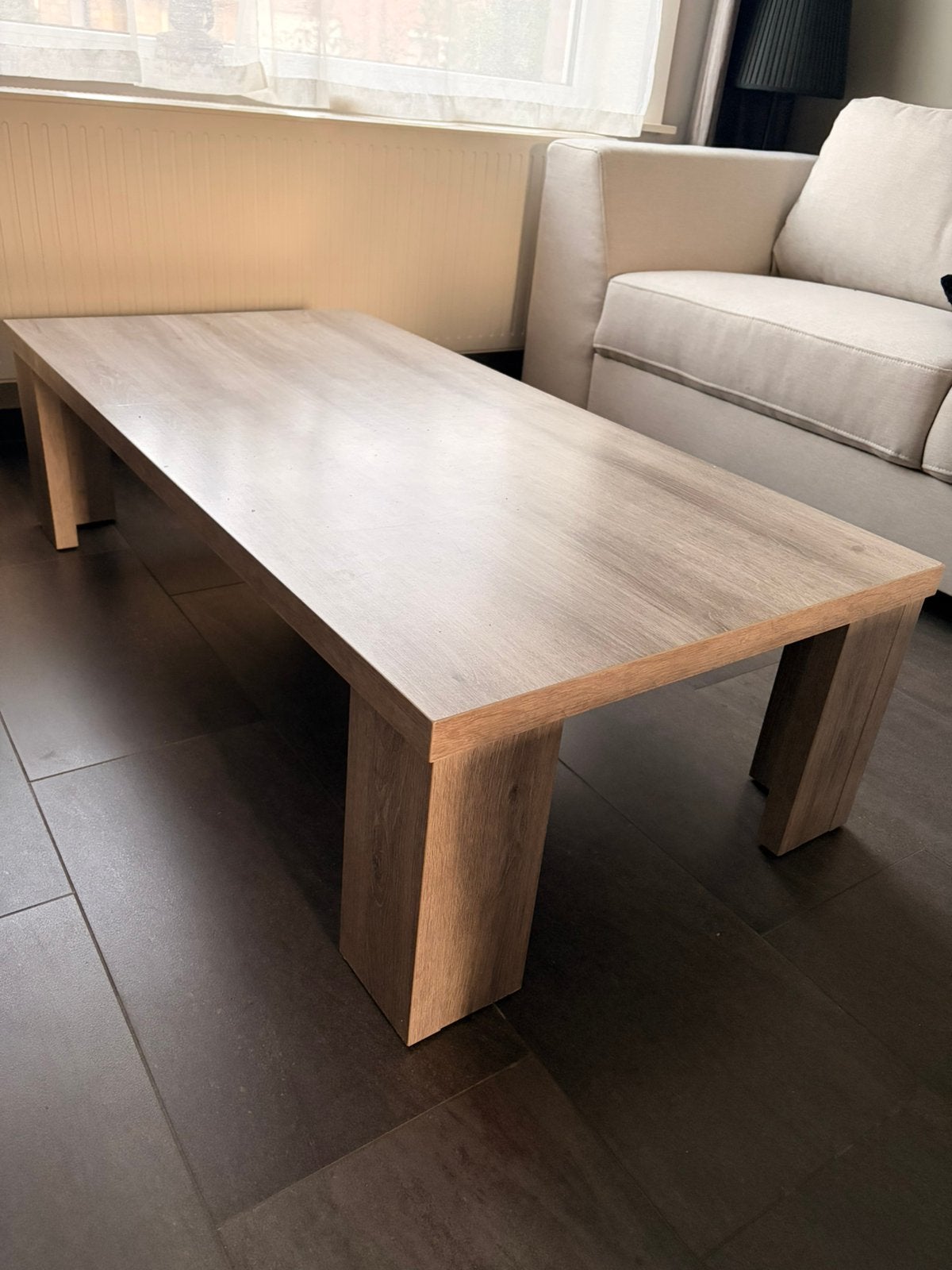 Table basse motif bois, Ophalen, Zo goed als nieuw