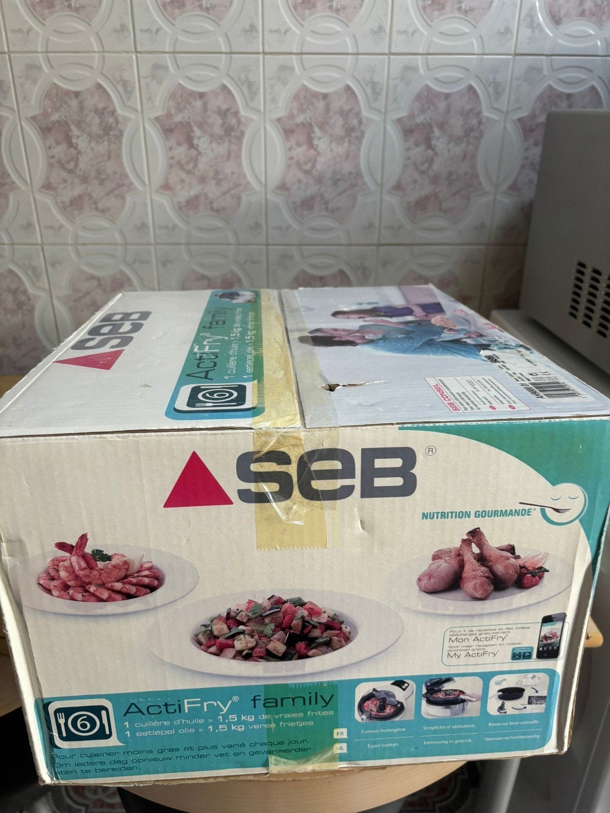 SEB AH9000 airfryer, Electroménager, Enlèvement, Comme neuf, Pan intérieur amovible