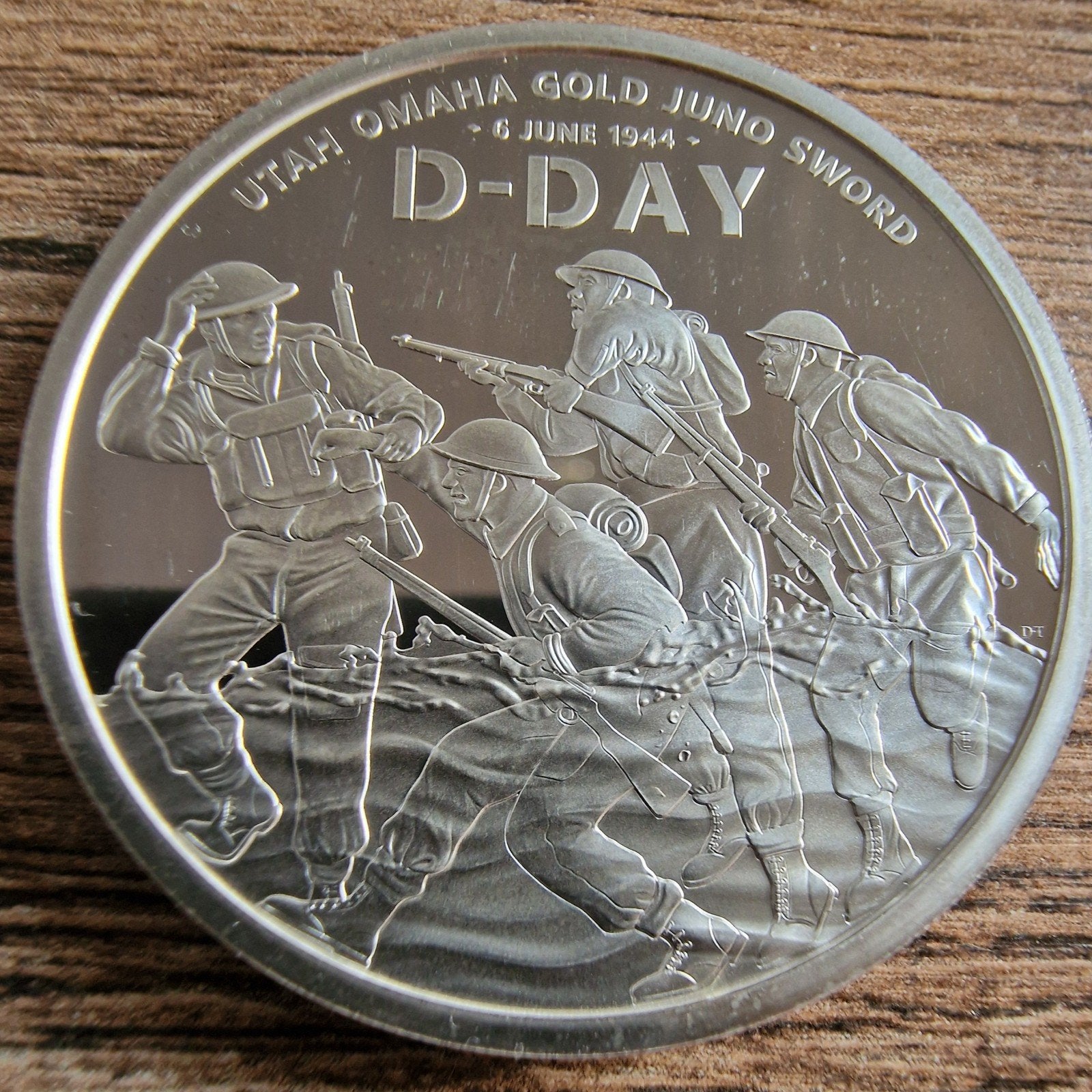 Pièce de 2 livres et 1 oz en argent « D-Day », Enlèvement ou Envoi, Argent