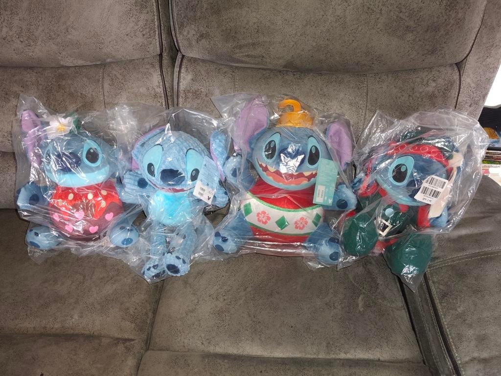 Set van 4 knuffeldieren van Stitch, Verzamelen, Disney, Ophalen of Verzenden
