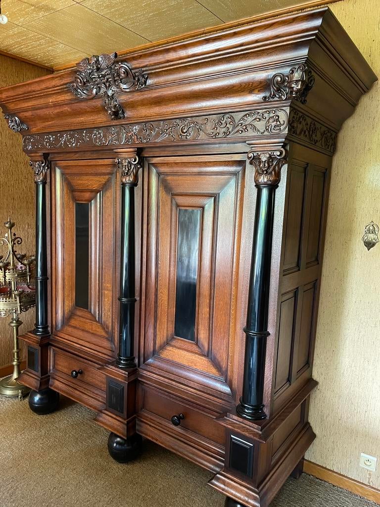 Prachtige Antieke Kast 1800 Massief Hout Grote Luxe Kast, Ophalen