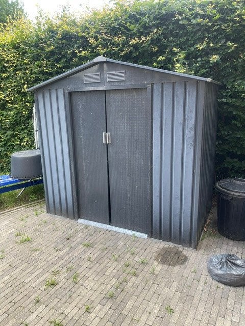 Metalen tuinhuisje te koop, Tuinhuis, Zonder ramen, Metaal, Met overkapping