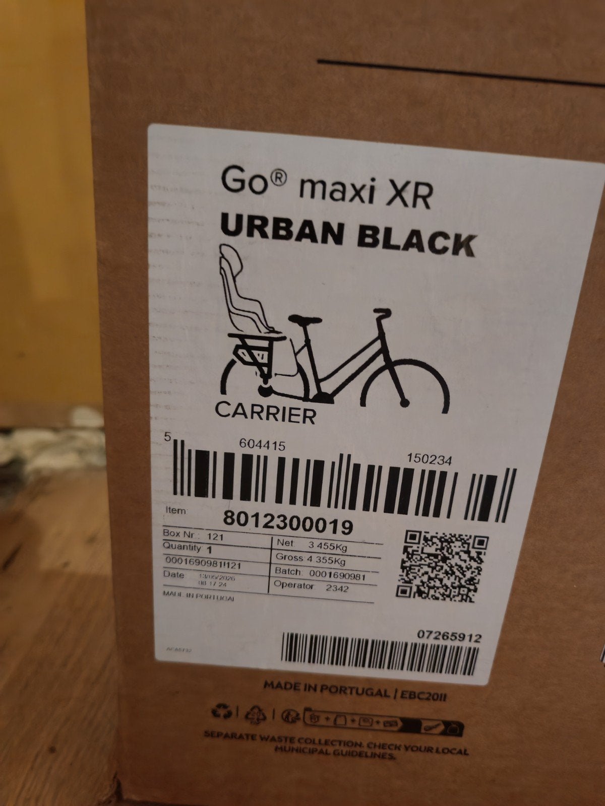 Bobike GO Maxi Carrier XR – Urban Black – Nieuw in doos, Ophalen of Verzenden
