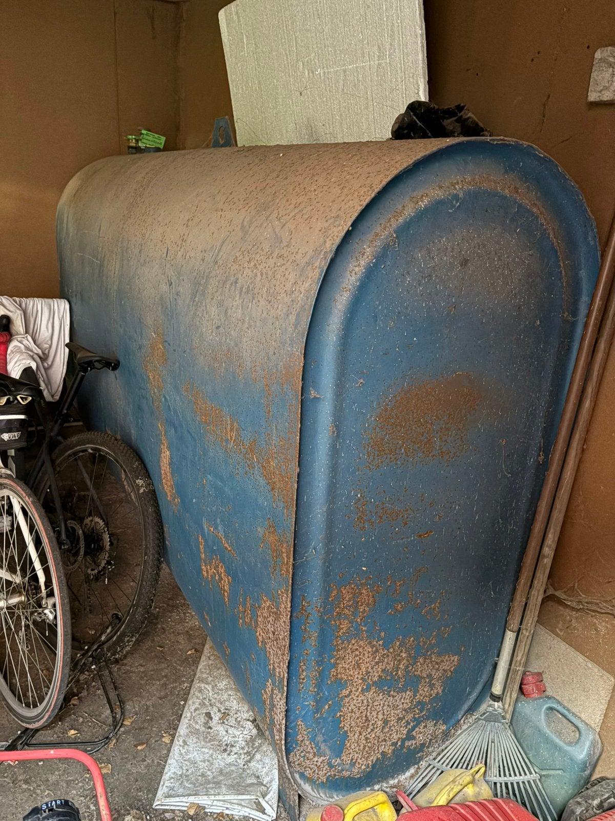 Mazouttank - stalen tank, Doe-het-zelf en Bouw, Ophalen, Gebruikt