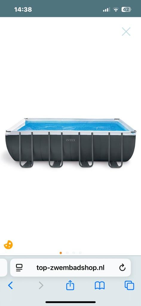 Intex opzetzwembad, Tuin en Terras, 200 tot 300 cm, Zo goed als nieuw, Rechthoekig, Ophalen