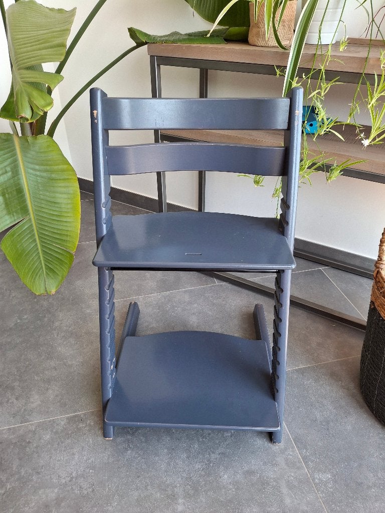 Blauwe Tripp trapp - te herschilderen, Kinderen en Baby's, Kinderstoelen, Ophalen, Gebruikt, Meegroeistoel, Aanschuifbaar