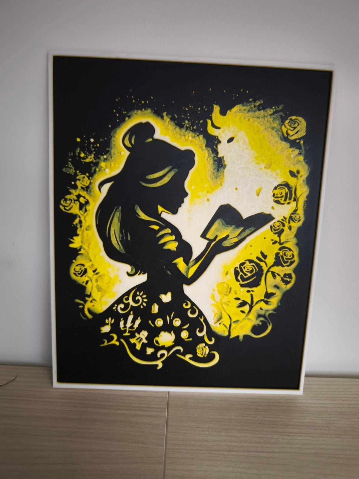 tableau décoratif en relief/silhouette Disney, Collections, Enlèvement ou Envoi, Cendrillon ou Belle, Comme neuf, Autres types
