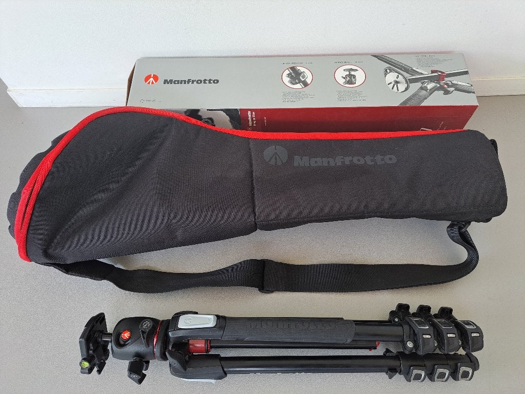 Manfrotto MK190XPRO4.., met balhoofd :: (Max: H= 171,5 cm), Audio, Tv en Foto, Fotografie | Statieven en Balhoofden, Ophalen, Balhoofd