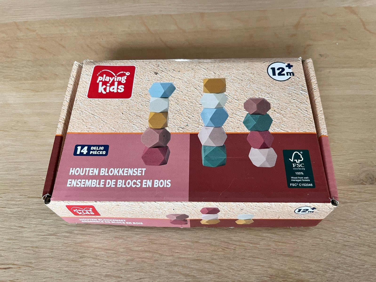Houten blokken Playing Kids, Ophalen, Zo goed als nieuw