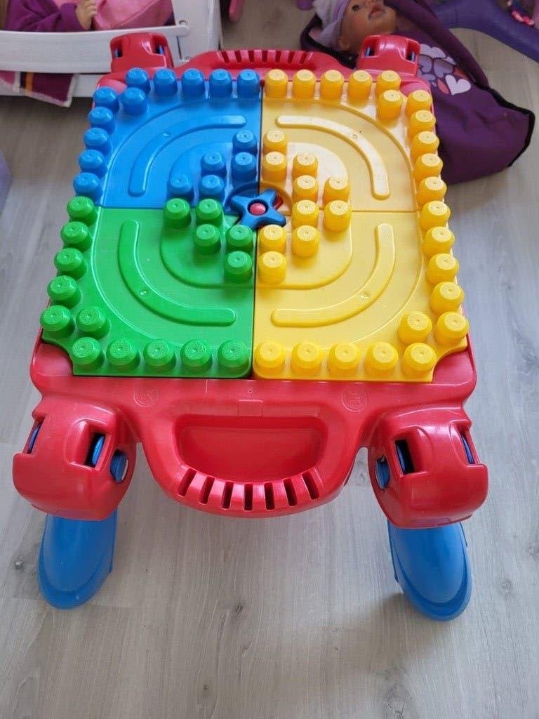 Speelgoedtafel met blokken, Kinderen en Baby's, Ophalen, Zo goed als nieuw