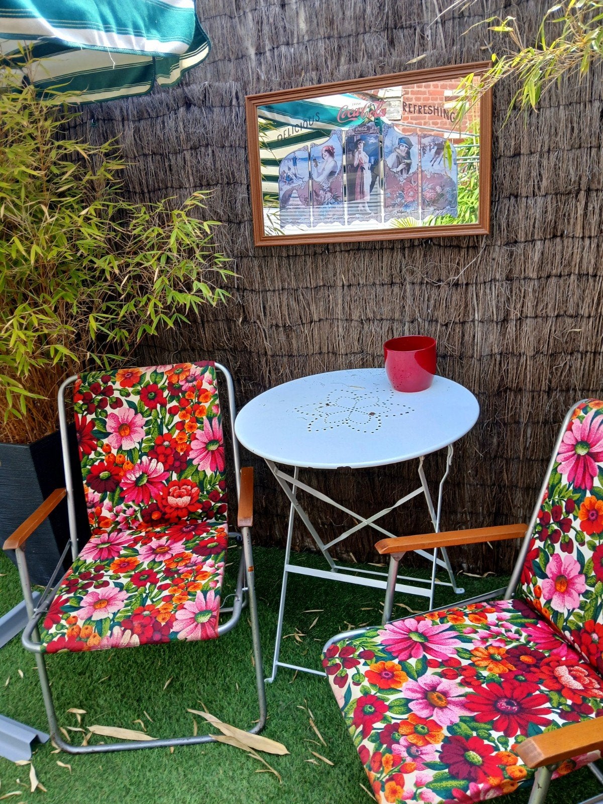 paire de chaises pliantes vintage de marque Singer