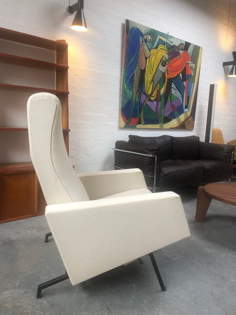 Pierre guariche fauteuil zetel design relax, Enlèvement, Utilisé, Métal