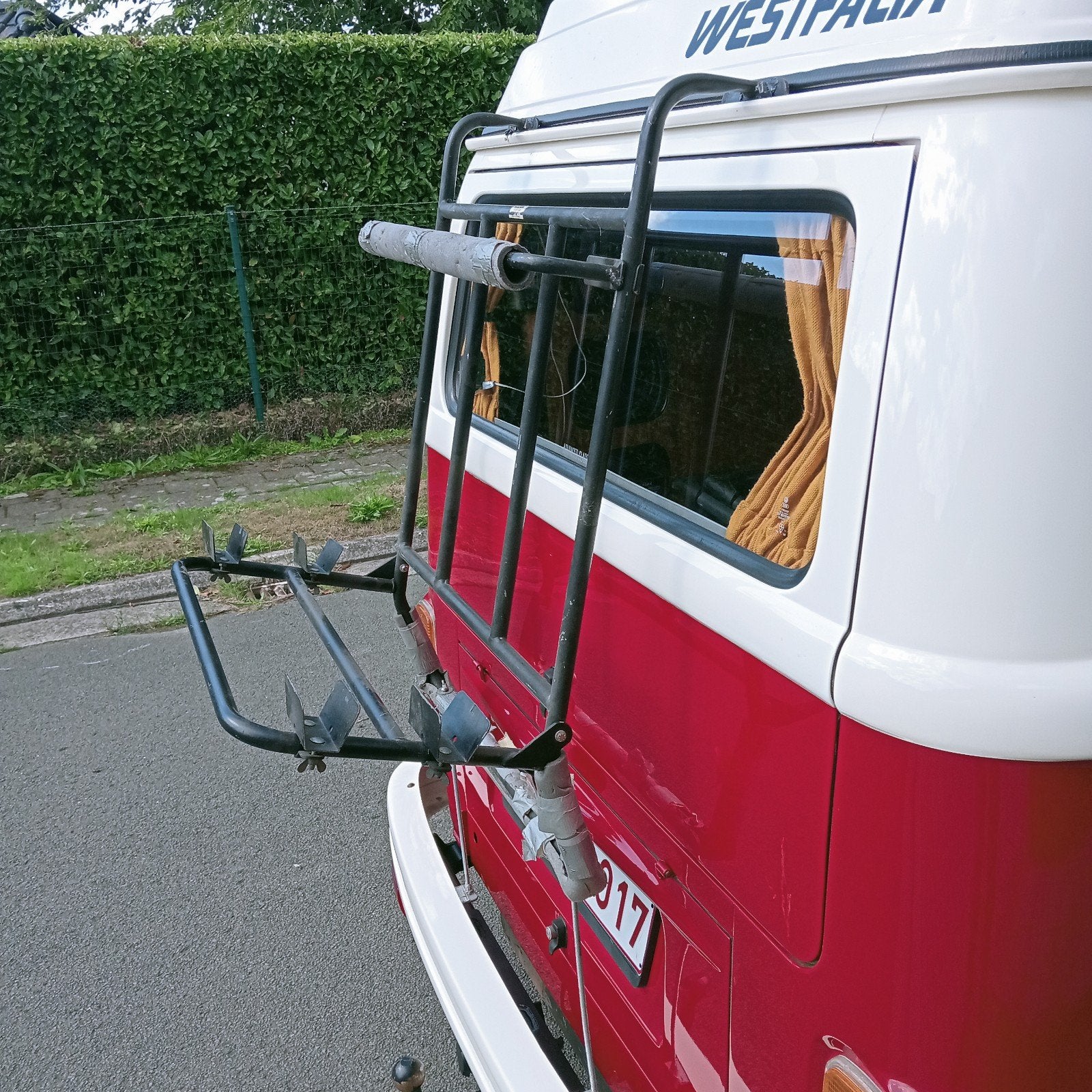 Paulchen originele VW T1-2 fietdrager, Ophalen, 2 fietsen, Gebruikt, Achterklepdrager