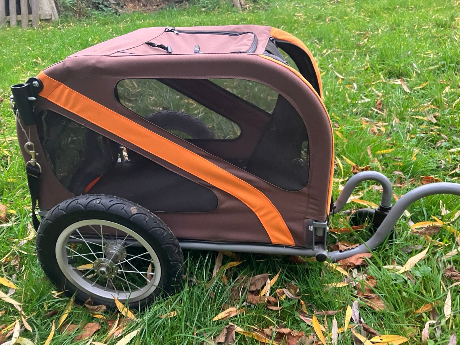 Hondenkar Bluebird laden tot 31kg oranje en bruin, Fietsen en Brommers, Fietsaccessoires | Aanhangwagens en Karren, Ophalen, Zo goed als nieuw